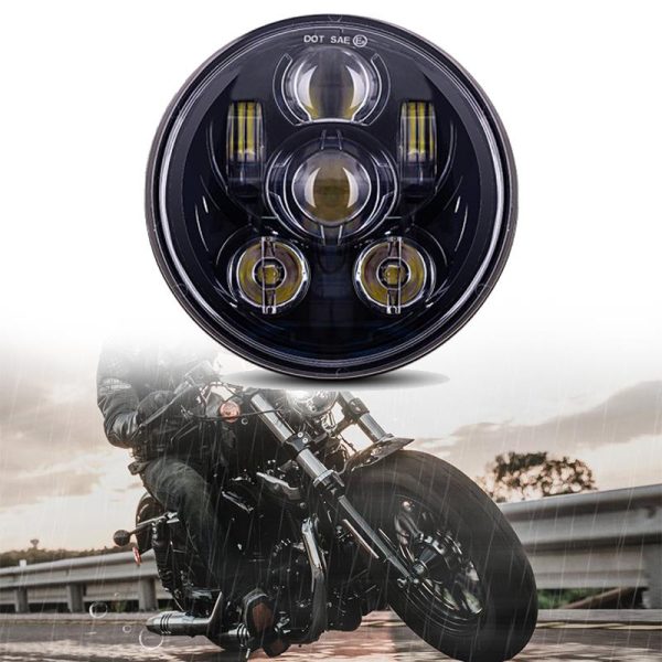 75 tum rund LED-projektorstrålkastare för Harley-motorcyklar