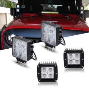 E-Mark 16w LED Arbetslampa / översvämning Beam Square Work-lampa för terräng för Jeep