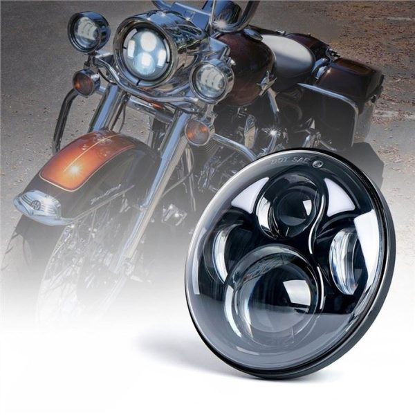75 tum rund strålkastare för Harley Davidson 12v 24v H4 strålkastare