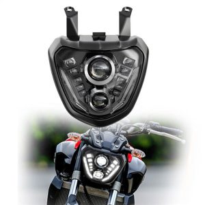 MorSun Motorcykel LED-strålkastare för Yamaha MT 07 FZ 07 MT07 MT-07 FZ-07 2014+ DRL Lights Projektor